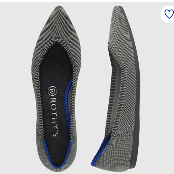 Rothy's Shoes - Rothy's Cloud Grey Birdseye pointed toe flats